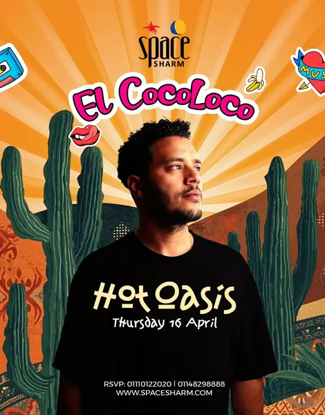 Hot Oasis Cocoloco Space Sharm Party Poster