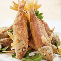 Barbounia Tiganita fried red mullet at Koutouki Greek Restaurant Soho Square Sharm El Sheikh