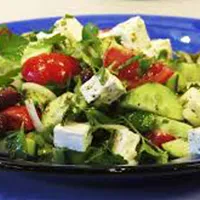 Choriatiki Salata authentic Greek salad with feta and olives at Koutouki Restaurant Soho Square Sharm El Sheikh