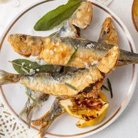 Crispy Fried Sardine appetizer at Koutouki Greek Restaurant Soho Square Sharm El Sheikh