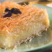 Galaktoboureko traditional Greek custard pie in phyllo with syrup at Koutouki Restaurant Soho Square Sharm El Sheikh