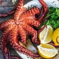 Fresh Mediterranean Octopus prepared at Koutouki Greek Restaurant Soho Square Sharm El Sheikh